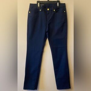 Brooks Brothers 346 Natalie fit Navy Blue Pants with Gold Details